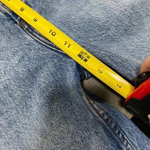 Decade Studio Size 29 (Measures 27) Bonnie High Rise Button Fly Jeans Cut Bottom - Picture 7 of 8